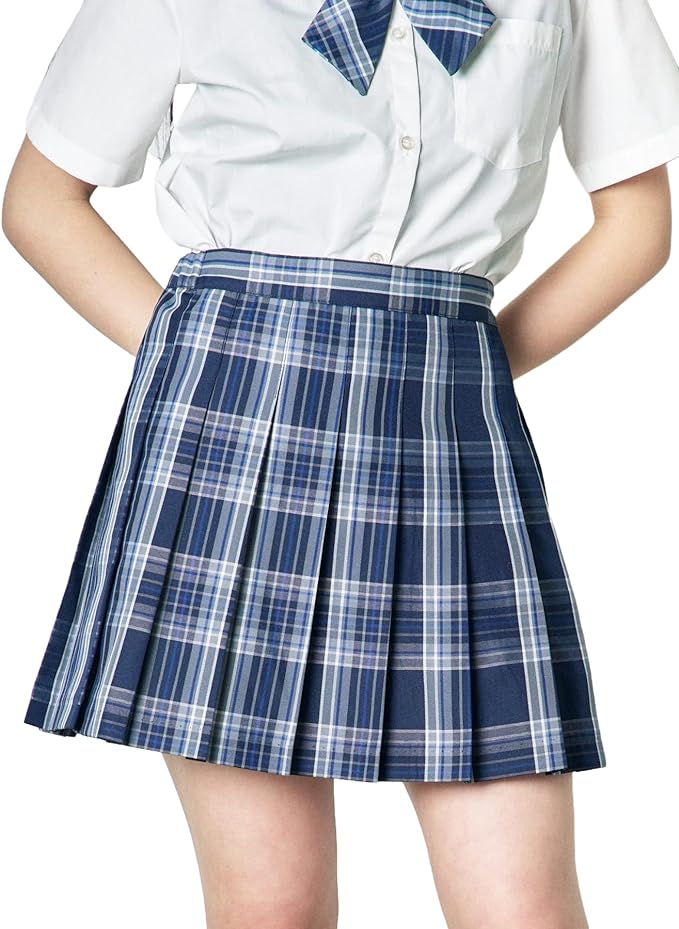  school pleated skirt check skirt with pocket uniform school school going to school woman high school high school middle . woman bottoms cosplay spring clothes spring summer autumn winter lady's 