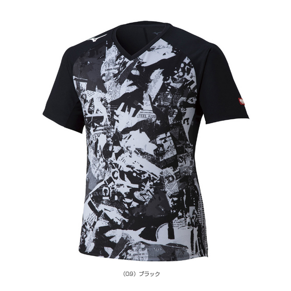  Mizuno настольный теннис одежда [ мужской / Uni ] игра рубашка /V шея / унисекс [82JA1501]