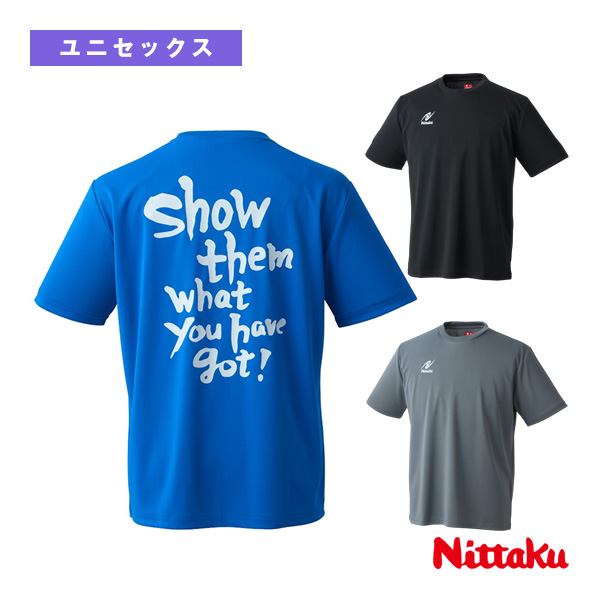 nitak настольный теннис одежда [ мужской / Uni ] задний принт футболка BACKPRINT T-SHIRT унисекс NX-2022
