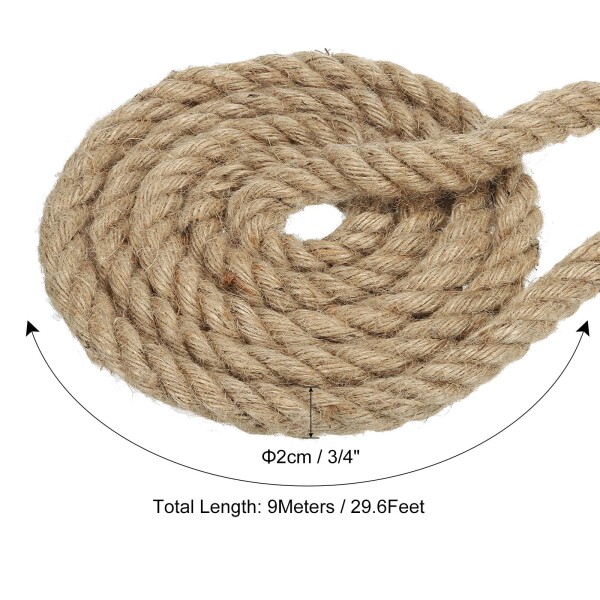 PATIKIL 2cm 9Mma чесночный лук трос jute трос желтый лен .4. винт . перетягивание сад семья оборудование орнамент для 