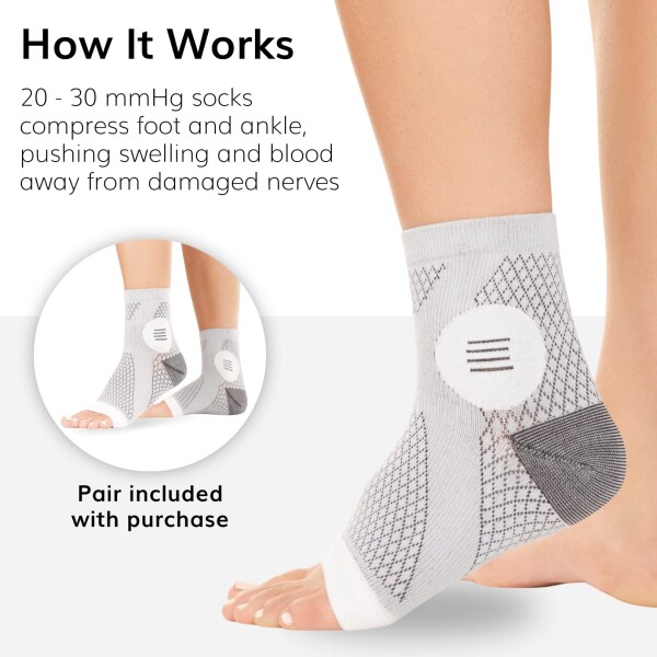 BraceAbility Neuropathy Socks пара низ ... пара шея носки soft поддержка компрессия foot отсутствует потертость 