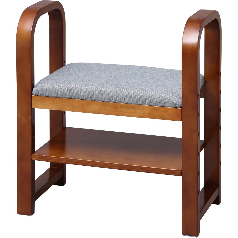 玄関椅子 W550×D290×H600×SH235mm GC-55BR （ブラウン）の商品画像