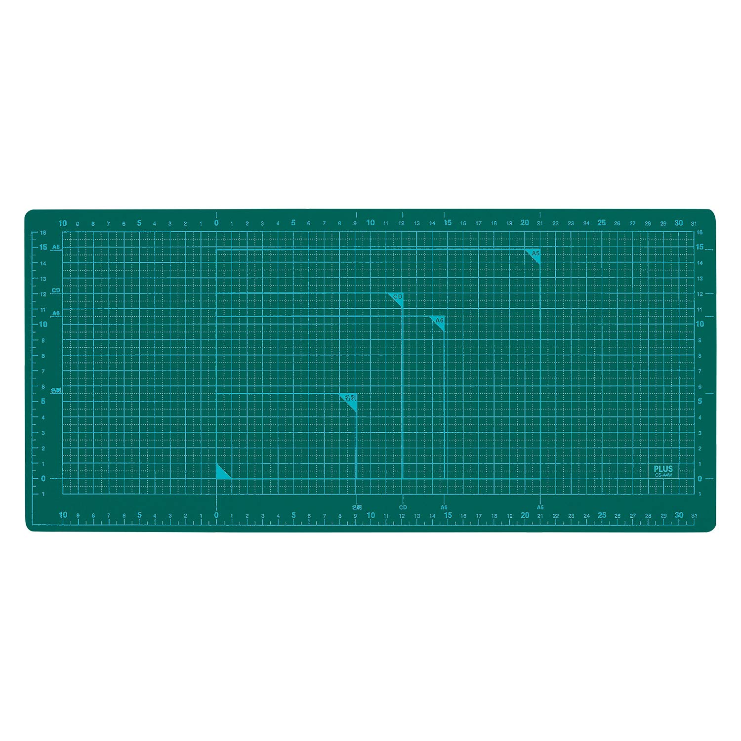 PLUS( плюс ) плюс резчик коврик двусторонний A4 широкий 210×450mm зеленый 48-577