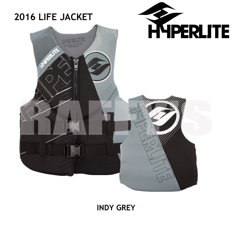  вейкбординг HYPERLITE высокий перлит 2017 спасательный жилет INDY NEO VEST GREY