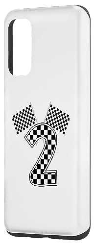 Galaxy S20 Birthday Boy 2 Two Race Car 2 -years old. birthday racing car flag smartphone case 