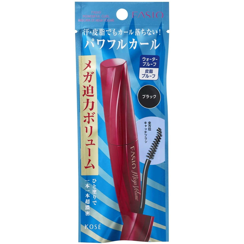 ファシオ パワフルカール マスカラ EX （メガボリューム） 7g （BK001 ブラック） ×1本