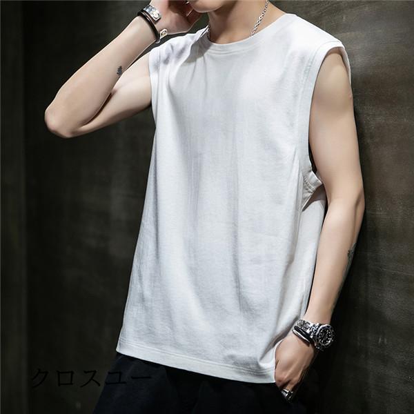  tank top men's running inner shirt no sleeve T-shirt tops motion put on summer plain underwear thin deodorization . sweat speed . cold sensation material 