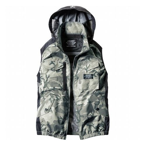 ジーベック 空調服 綿ポリ混紡ペンタス XE98001-22-S シルバーグレー