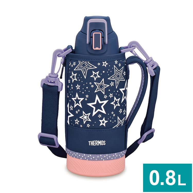 THERMOS 真空断熱スポーツボトル 0.8L（ネイビーピーチ）FHT-802F NVPC 子ども用水筒の商品画像