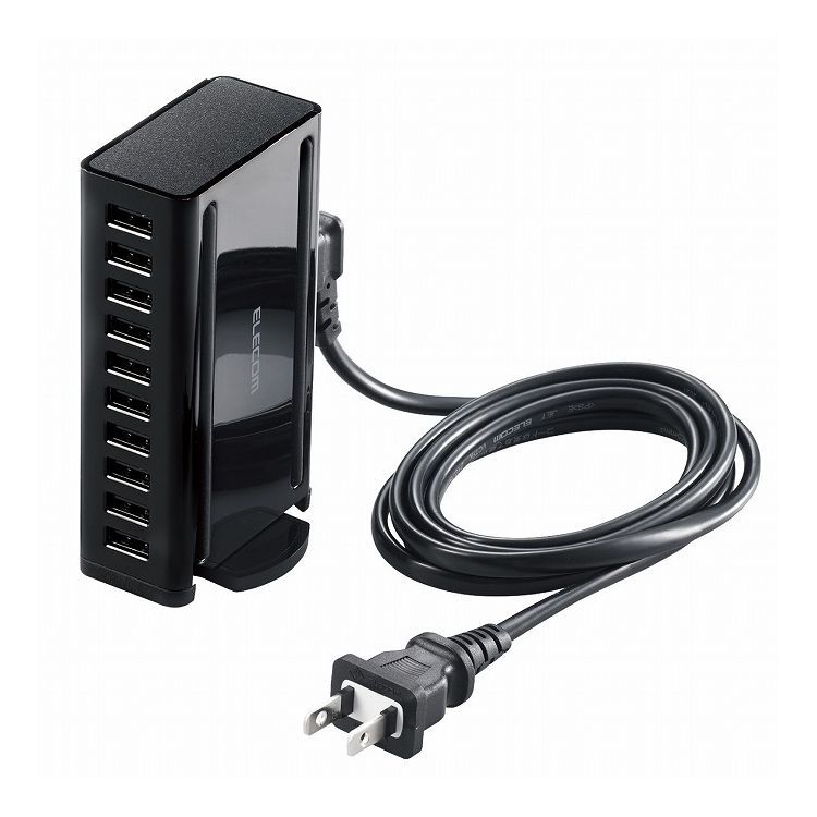 ELECOM 卓上多ポートAC充電器（60W/Aポート×10） EC-ACD04BK （ブラック）の商品画像