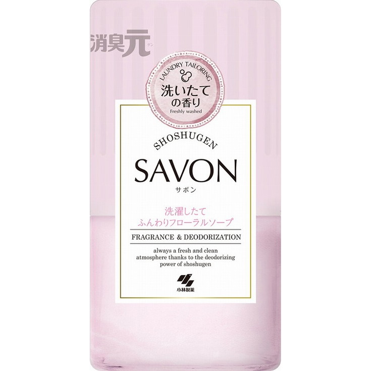 小林製薬 消臭元 SAVON（サボン） 洗濯したてふんわりフローラルソープ 本体 400ml×16個 消臭元 部屋用（芳香剤、消臭剤）の商品画像