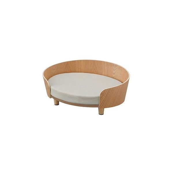 アイリスオーヤマ プライウッドオーバルペットベッド ナチュラル PW-OPB49の商品画像
