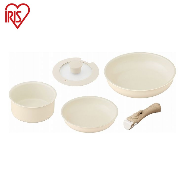 アイリスオーヤマ セラミックカラーパン 5点セット（ディープアイボリー）CC-5Sの商品画像