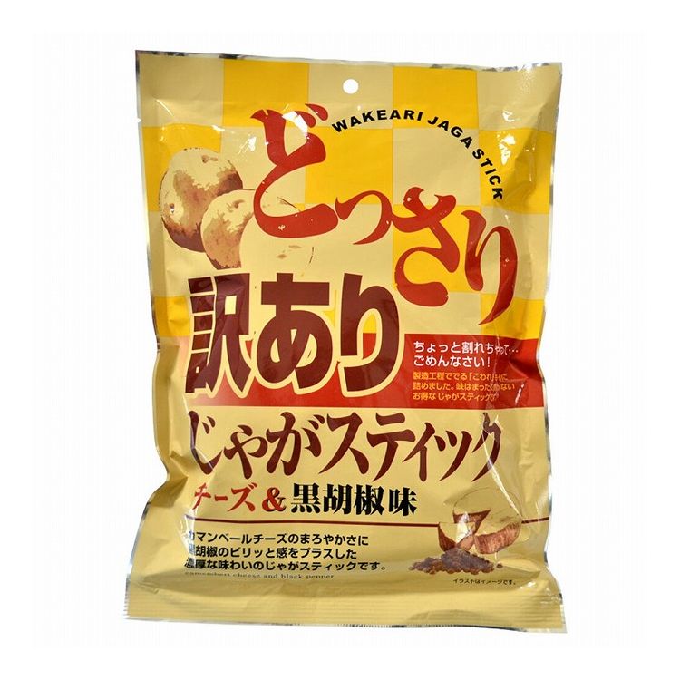 あじげん どっさり 訳ありじゃがスティック チーズ＆黒胡椒 200g×1袋の商品画像