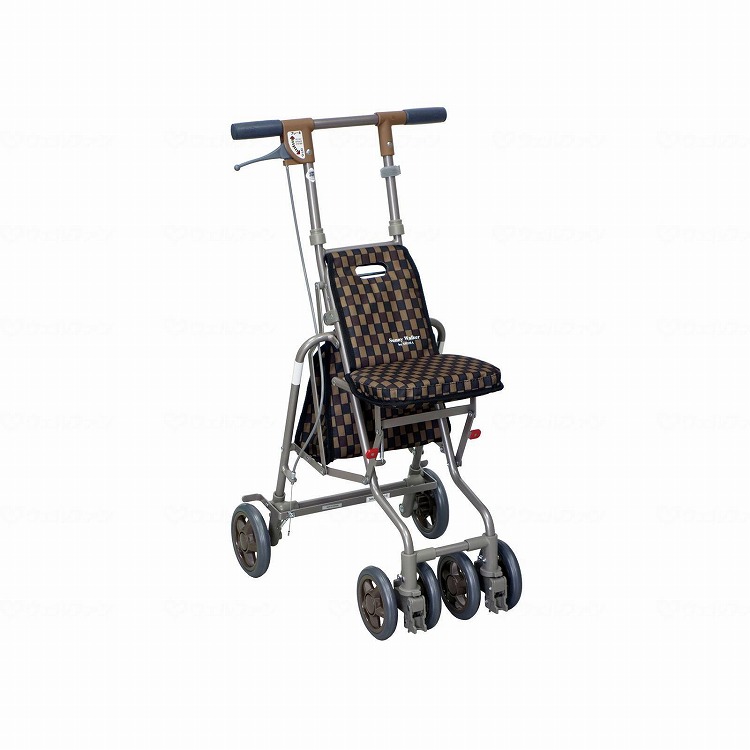 マキテック マキテック シルバーカー U字型 オアシス（花柄） シルバー