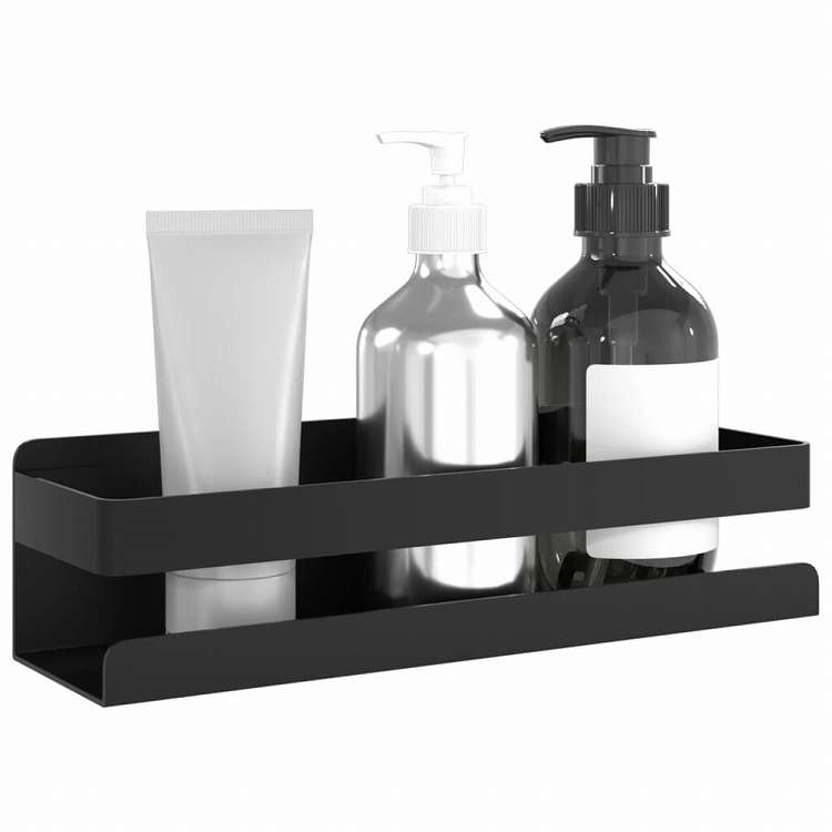 vidaXL душ полка матовый черный 23x6.5x6 cm матирующий 304 нержавеющая сталь производства мебель полки оплата при получении не возможно 