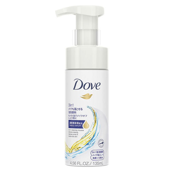 Dove（パーソナル・ケア） ダヴ 3in1 メイクも落とせる泡洗顔料 本体 135ml ×1 クレンジングの商品画像