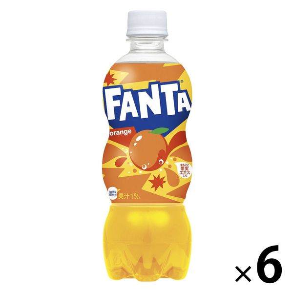 Coca Cola ファンタ オレンジ 500ml × 6本 ペットボトル 炭酸飲料の商品画像