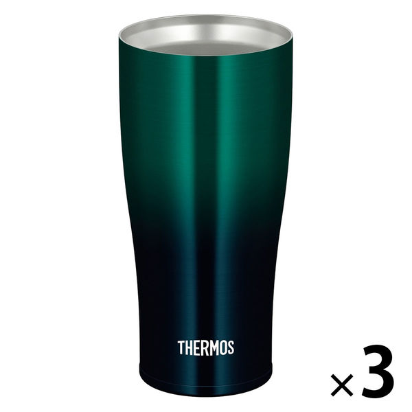 THERMOS THERMOS 真空断熱タンブラー 420ml JDE-422LTD （グリーングラデーション（GR-G）） 【3個】 タンブラーの商品画像