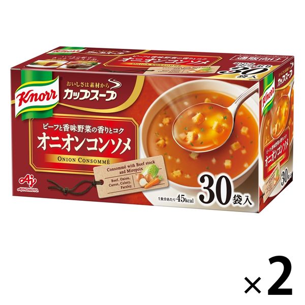 AJINOMOTO クノール カップスープ オニオンコンソメ（30食入）×2セット クノール スープの商品画像