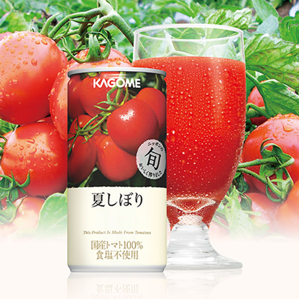 KAGOME 夏しぼり トマトジュース 190g×30本 缶 カゴメ トマトジュース 野菜ジュースの商品画像
