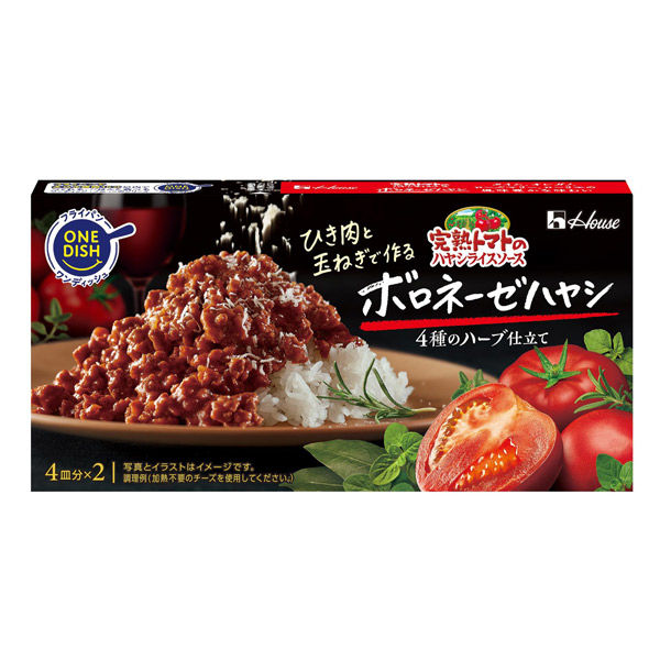 ハウス食品 完熟トマトのハヤシライスソース ボロネーゼハヤシ 140g×1個の商品画像
