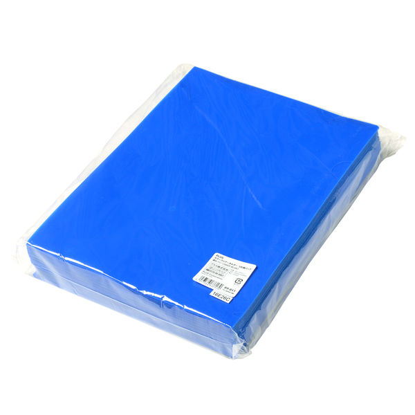 プラス カラークリアホルダー A4（濃色ブルー）×100枚の商品画像