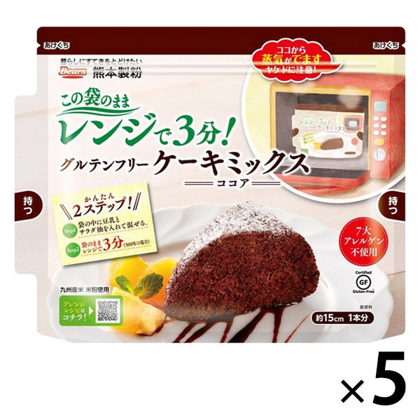 熊本製粉 熊本製粉 グルテンフリー ケーキミックス（ココア）80g × 5個 お菓子、ホットケーキミックス粉の商品画像