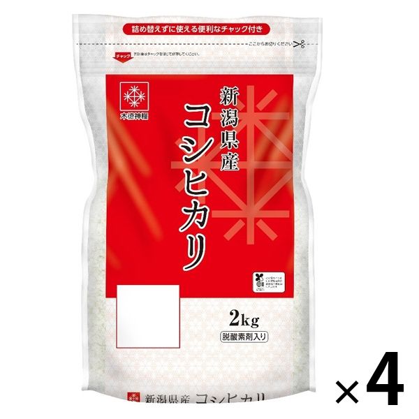 木徳神糧 木徳神糧 長鮮度 新潟県産 コシヒカリ 【精白米】 2kg×4袋 うるち米、玄米の商品画像