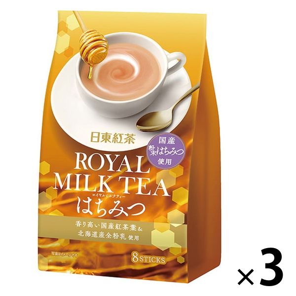 日東紅茶 日東紅茶 ロイヤルミルクティー はちみつ スティック 10本 ×3セット 粉末、インスタント紅茶の商品画像