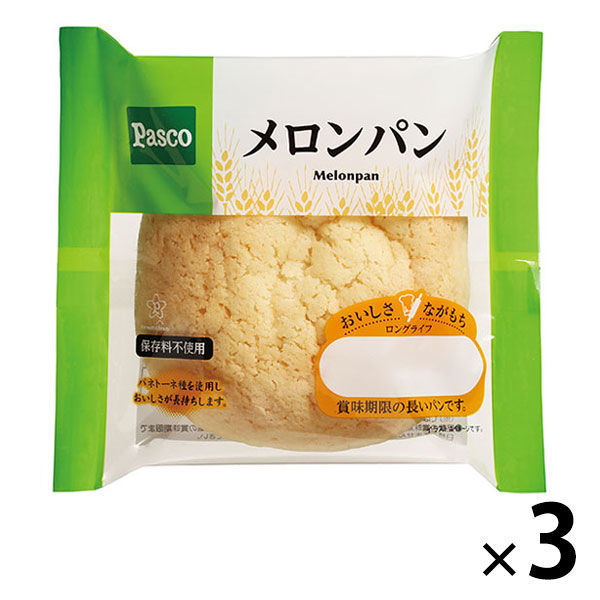 Pasco Pasco ロングライフ メロンパン×3個 パンの商品画像