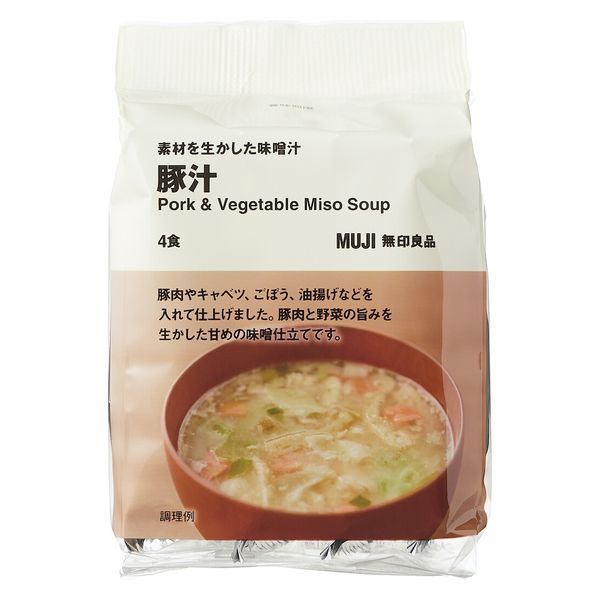 無印良品 素材を生かした味噌汁 豚汁×1袋の商品画像