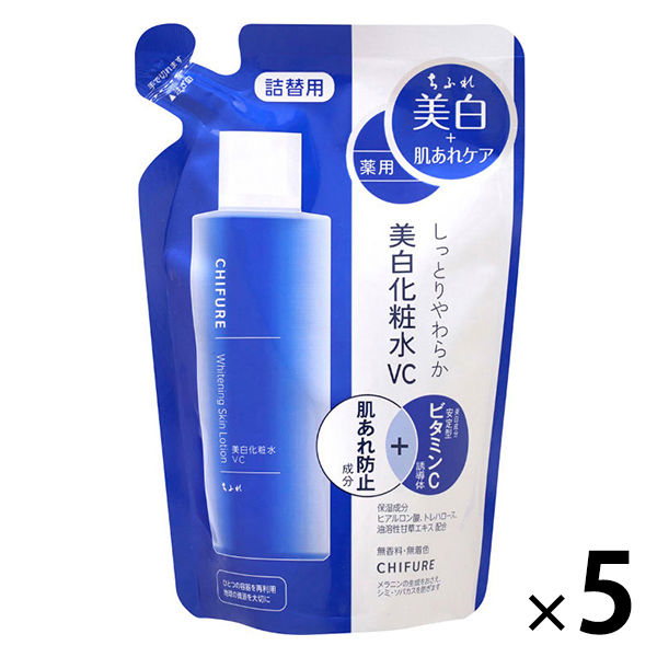 ちふれ ちふれ 美白化粧水 VC 詰替 180ml ×5個 （医薬部外品） スキンケア、フェイスケア化粧水の商品画像