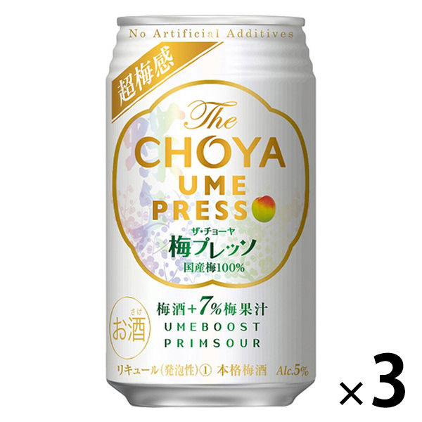 チョーヤ梅酒 The CHOYA 梅プレッソ 350ml × 3本の商品画像