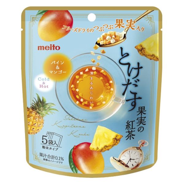 名糖産業 とけだす果実の紅茶 パイン＆マンゴー 粉末 5袋 ×1セットの商品画像