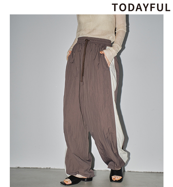  суббота и воскресенье . отправка в тот же день TODAYFUL Today полный /Nylon Line Pants 12410716 нейлон линия брюки 2024 весна лето 