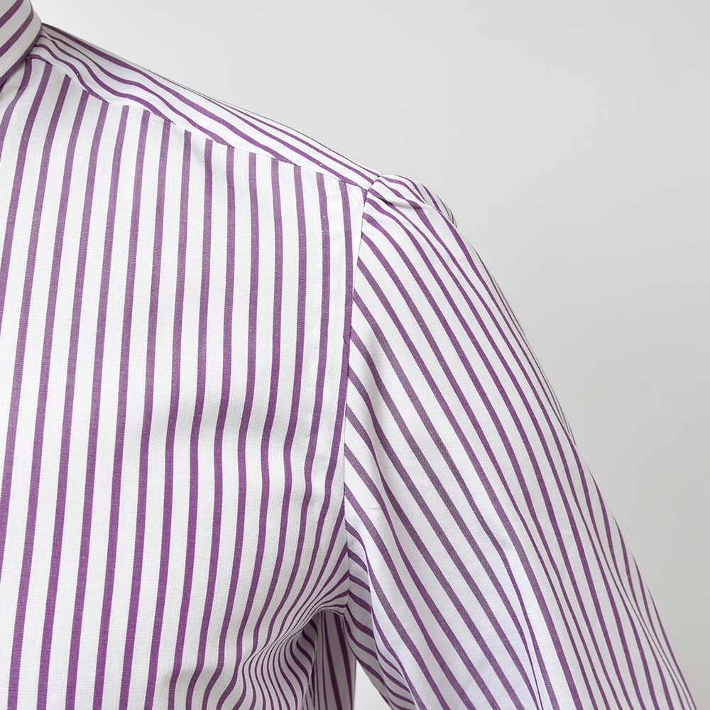 STILE LATINO stay rela Tino cotton Broad stripe regular color dress shirt 