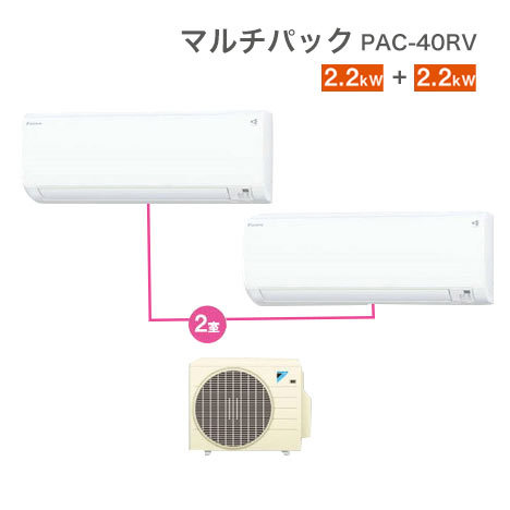 ダイキン マルチエアコン マルチパック PAC-40RV-W（ホワイト） ストリーマ 家庭用エアコンの商品画像