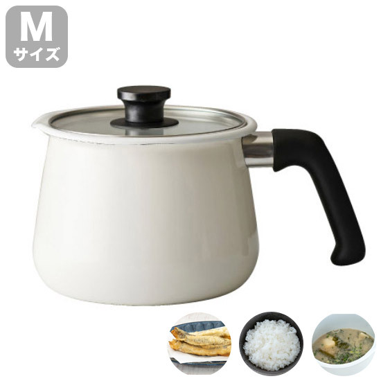 リント IH対応 ホーローマルチポット M（アイボリー）MB-2160の商品画像