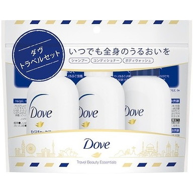 Dove（パーソナル・ケア） ダヴ モイスチャーケア シャンプー＆コンディショナー＆ボディウォッシュ トラベルセット（45g＋45g＋45g）×9個 レディースヘアシャンプーの商品画像