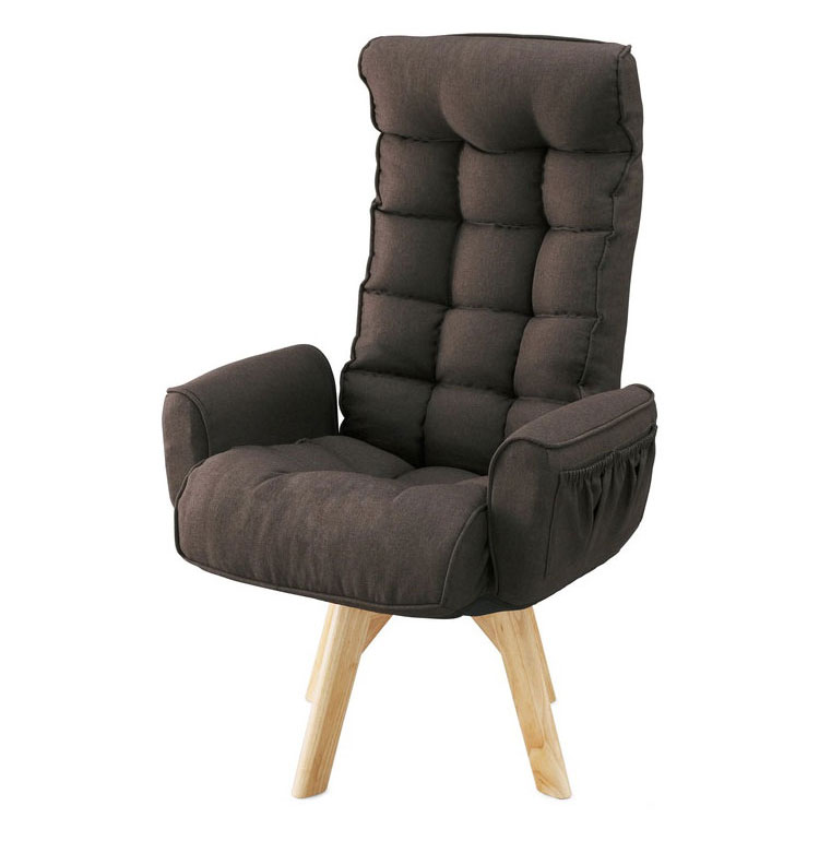 Iris o-yama rotation fabric chair high back FACN-KHB Brown elbow attaching rotation chair reclining chair chair chair chair desk chair payment on delivery un- possible 