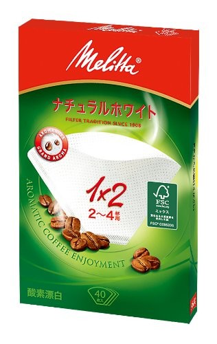 Melitta アロマジック FSCミックス 2-4杯用 40枚（ナチュラルホワイト）×1個 フィルターの商品画像