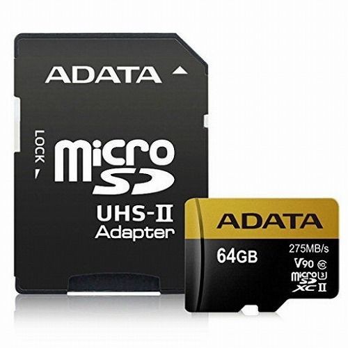 A-DATA Premier ONE AUSDX64GUII3CL10-CA1 （64GB） MicroSDメモリーカードの商品画像