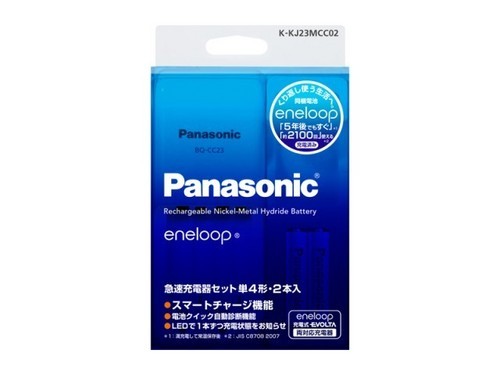 (未使用･未開封品)Panasonic 単4形 eneloop 2本付(スタンダードモデル)急速充電器セット K-KJ23MCC02 パナソニック 単4形エネループ 2本付 急速充電器セット K-KJ23MCC02 充