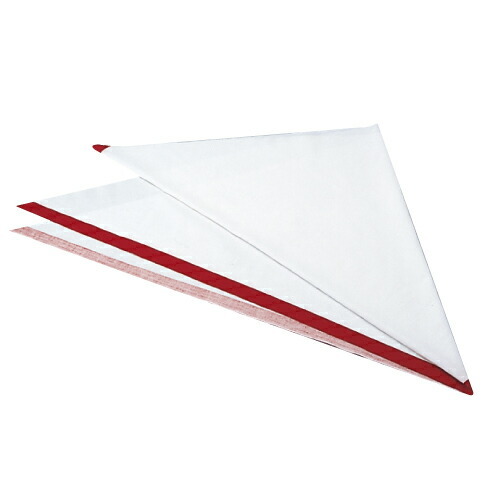 訓練用三角巾 （赤線入り） 004-040025 （105cm×105cm×150cm、1枚入り）の商品画像