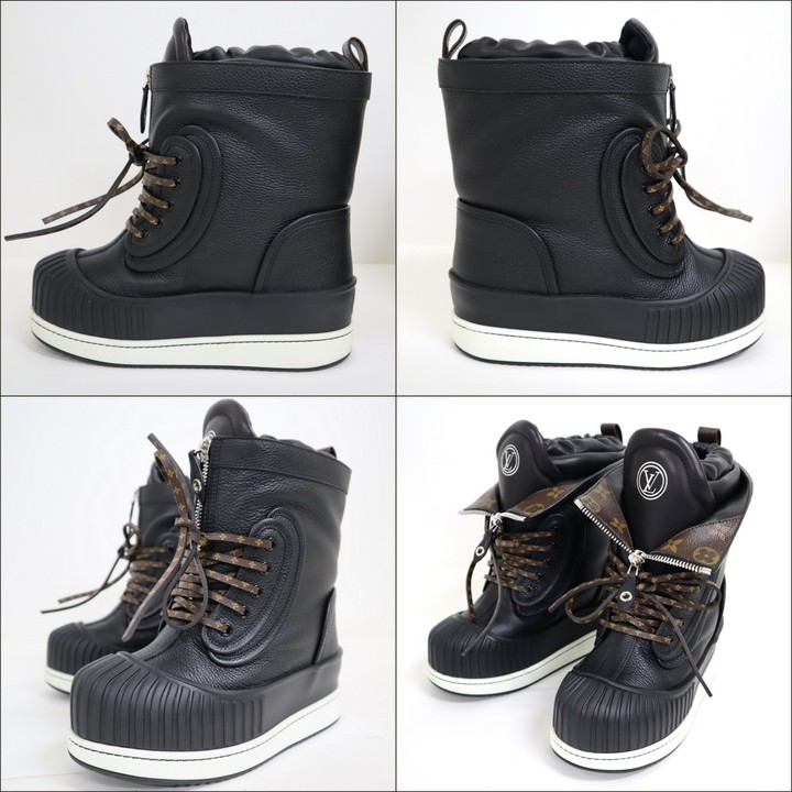 [LOUIS VUITTON] Louis Vuitton snow boots sla ROME line monogram black [ used ][ cash on delivery un- possible ]/br2806ko