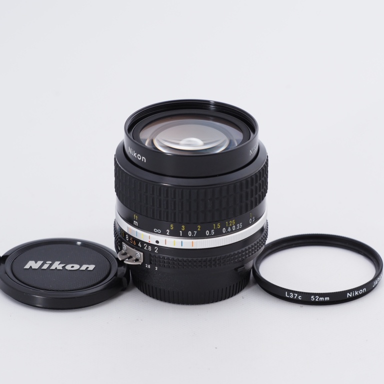 NIKKOR 24mm F2 外箱 説明書 フード付き レンズ F2 広角 単焦点
