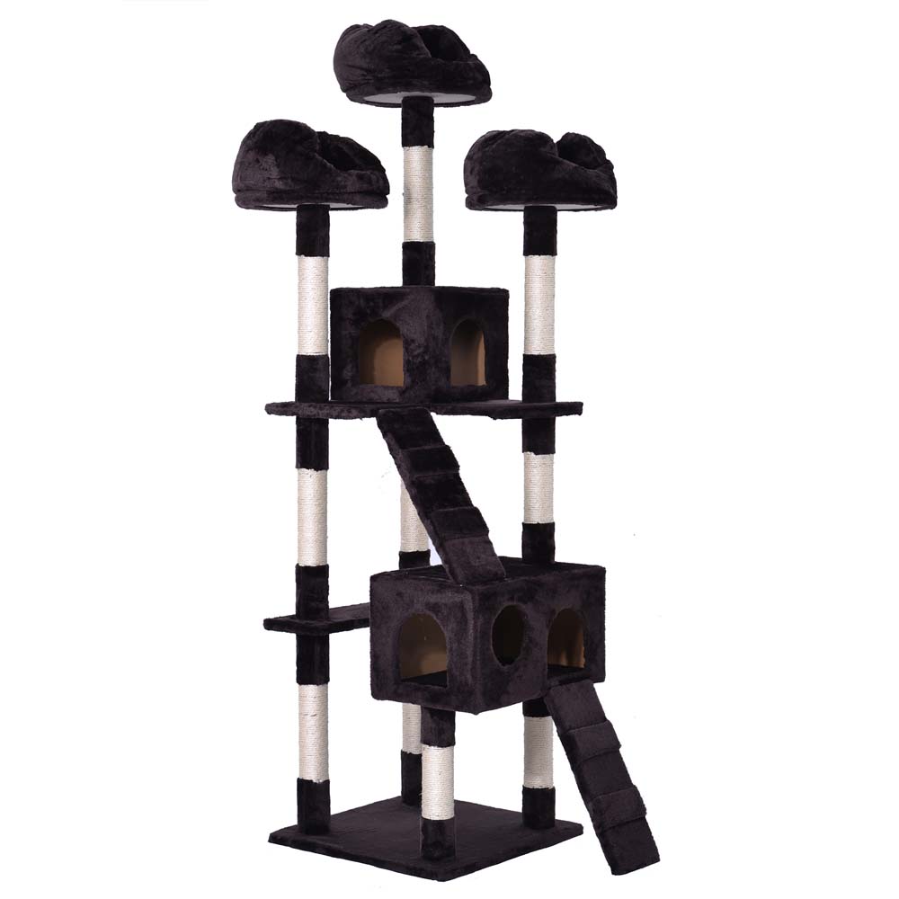  башня для кошки кошка tower кошка башня для кошки .. класть модный полная высота 185cm коготь .. лен шнур роскошный . house имеется .. дом корзина много голова .. кофе 