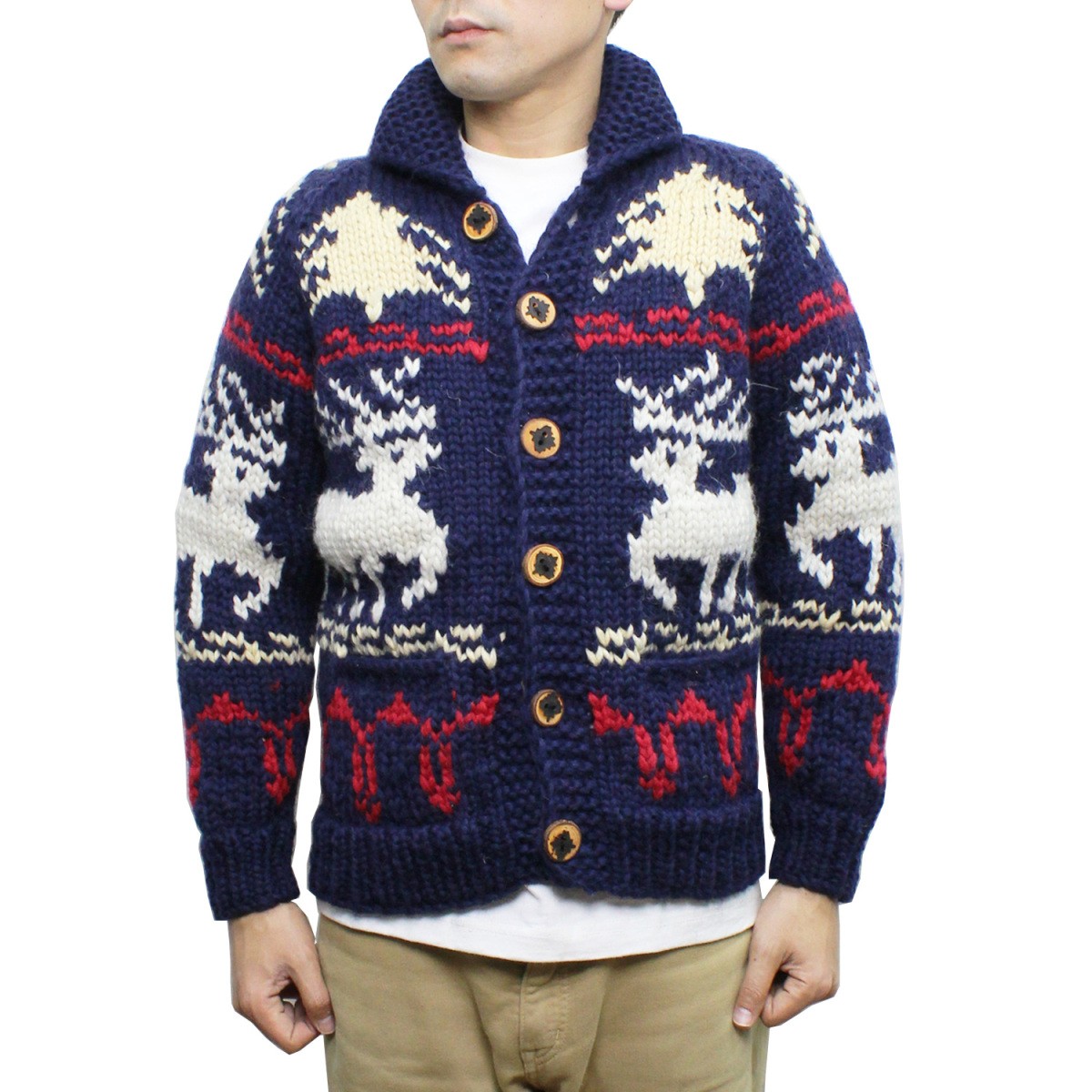 【希少】 KANATA Cowichan sweater redwood_kv05-nwrb