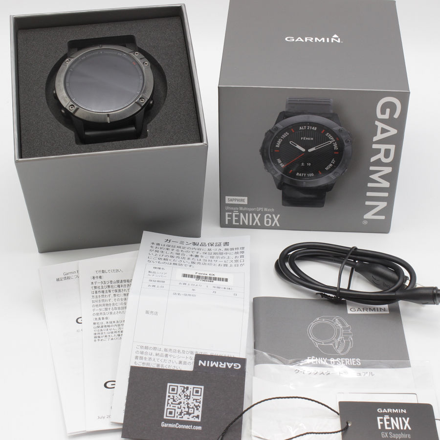 ガーミン fenix 6X Sapphire Black DLC 010-02157-43 ランニング